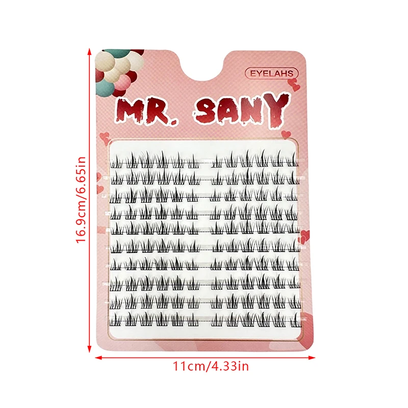 HUA HUA สิบแถว Grafting Eyeslashes Extension Fishtail Fairy ขนตาปลอมแต่งหน้า Cluster EyeLashes ขนตาปลอม