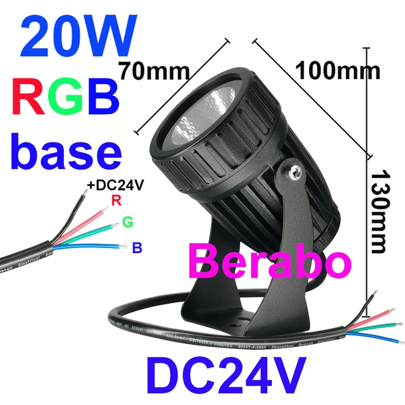 Neue Externe steuerung RGB LED Rasen Lampe COB Licht 20W Im Freien Wasserdichte Pathway Garten Spot Birne Dekor Landschaft Beleuchtung 12V24V – Detail 12