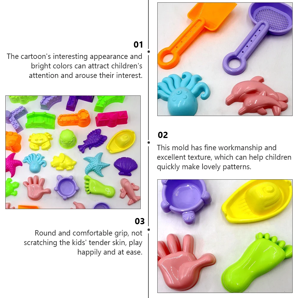 28pcs crianças espaço moldes brinquedos de praia coloridos para atividades ao ar livre das crianças