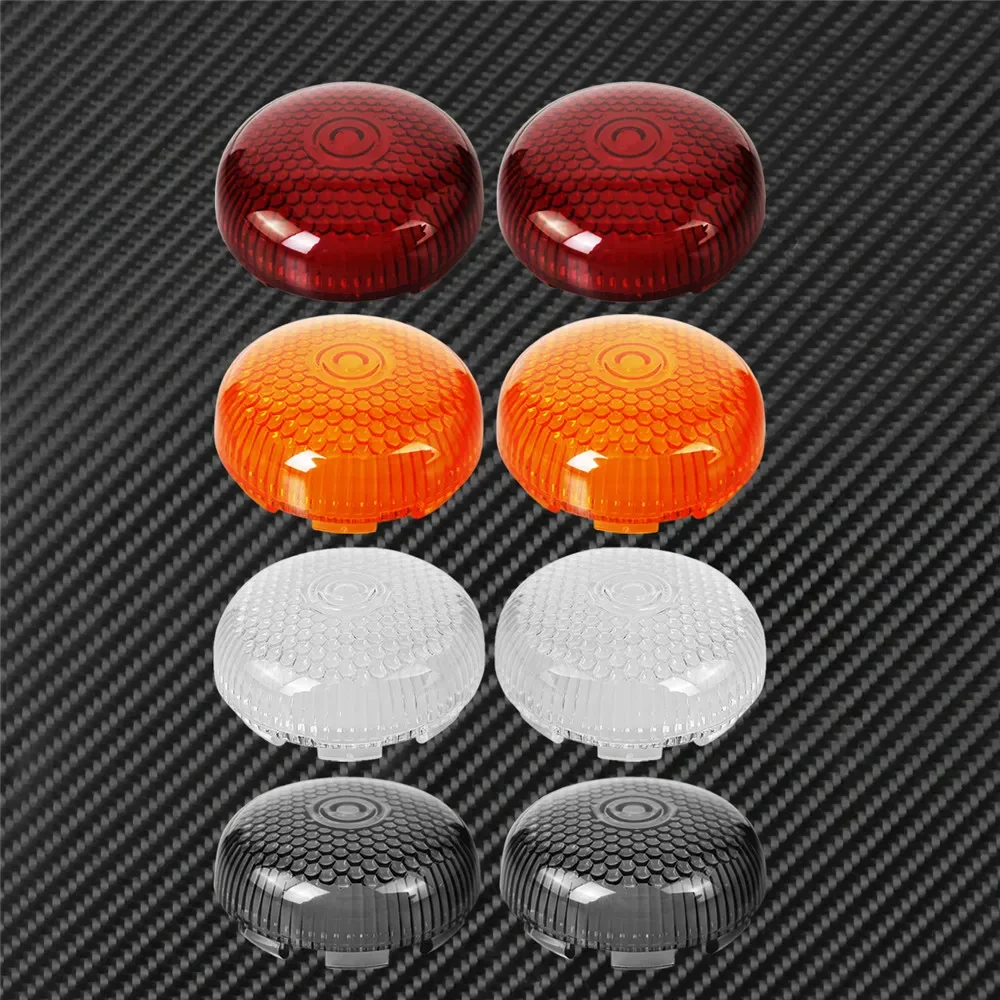 Motorcycle Turn Signal Indicator Light Lens Cover Smoke/Red/Clear/Orange Lamp Cover For Harley Touring Sportster Softail Dyna