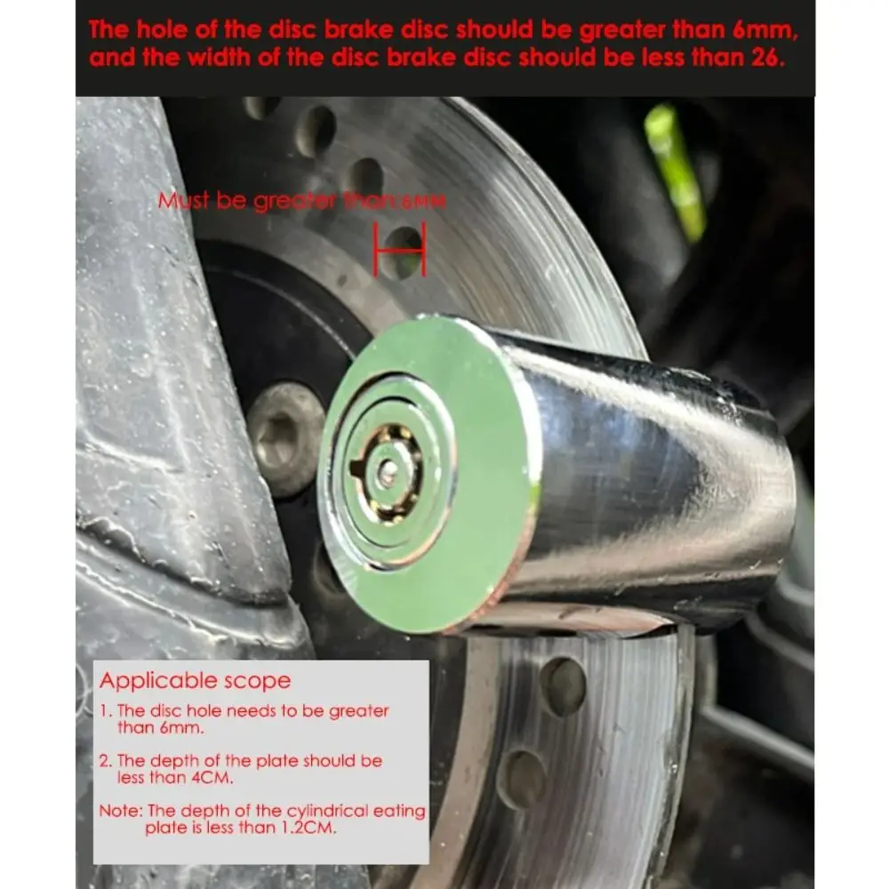 

Security Motorcycle Disc Brake Lock Anti Prying Rust-proof Anti-theft Wheel Lock Waterproof with Key Portable Disk Locks