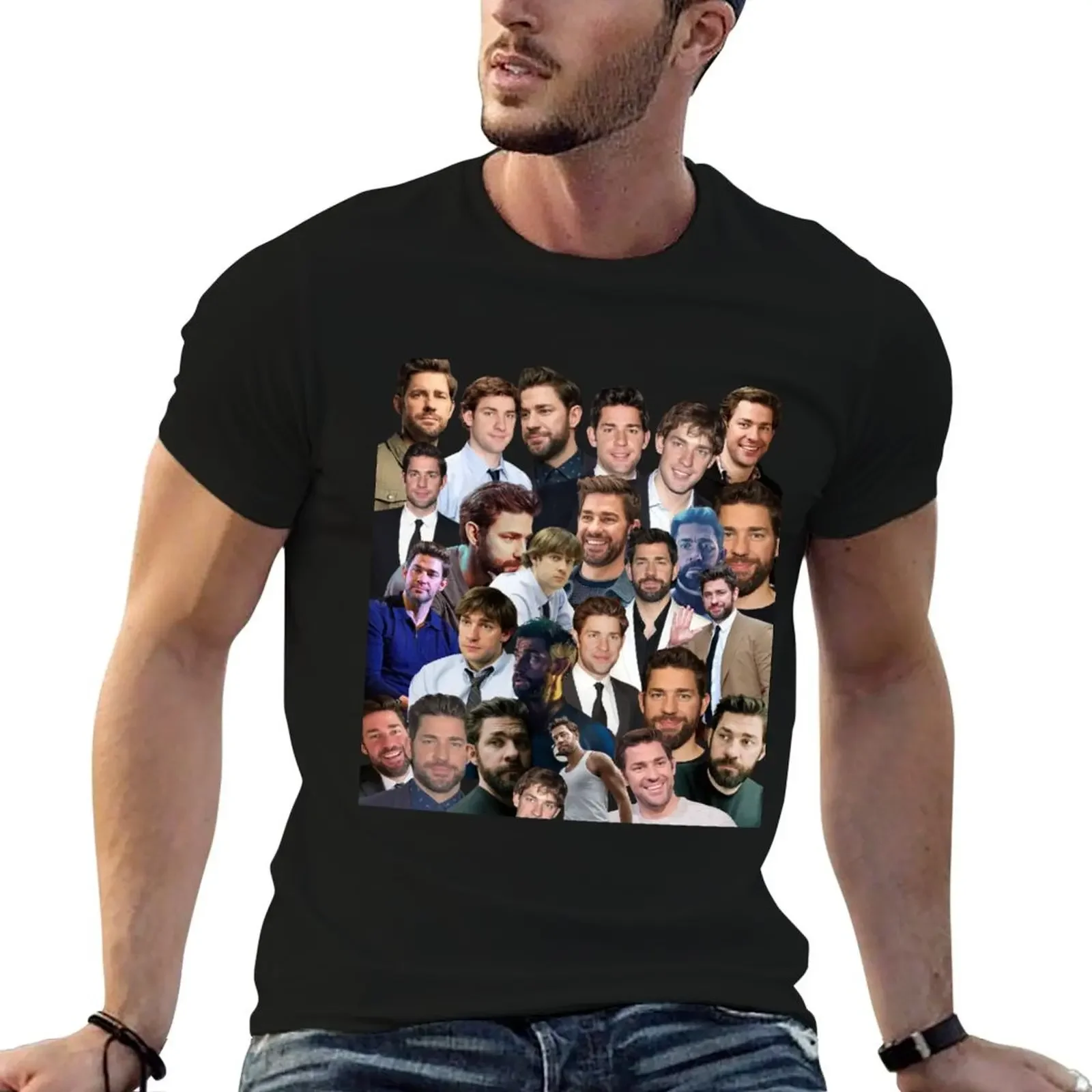 

John Krasinski Photo Collage T-Shirt anime t shirts boys whites cute clothes summer shirt mens t shirt