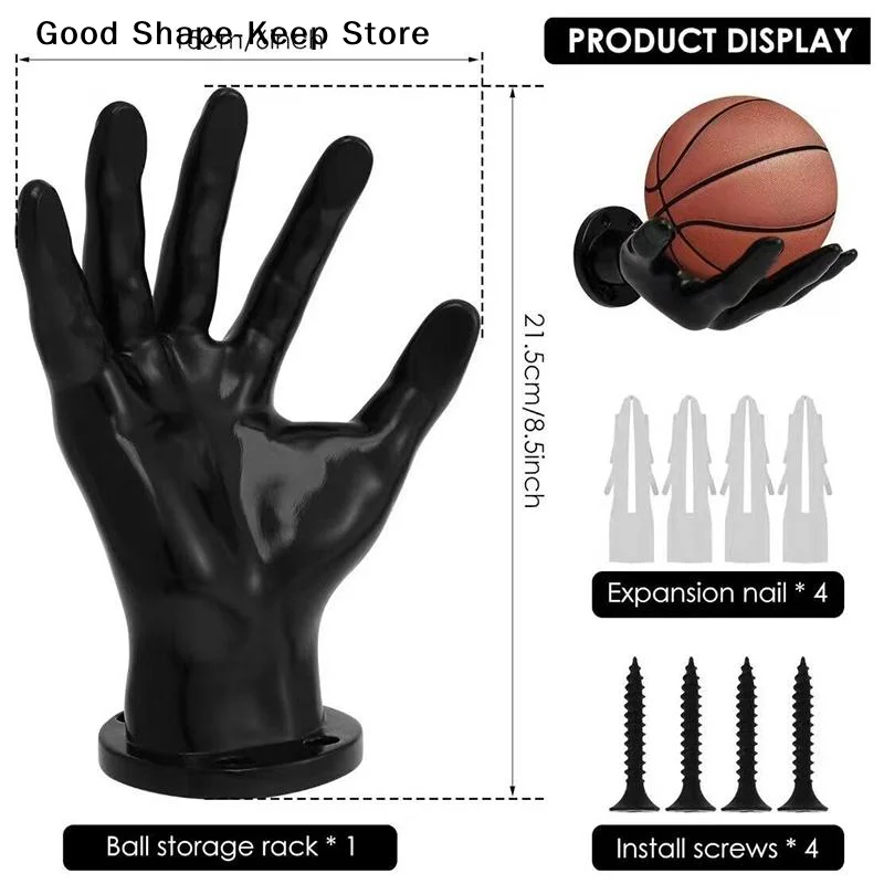 dailyHand Shaped Basketball Holder Wall Mount Heavy Duty Storage Organizer for Boys Bedroom Game Room DisplayDaily products