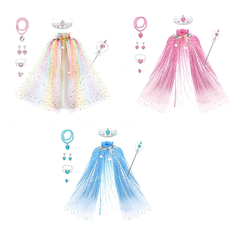 

Fairy Costume Fairy wand Fairy Princess Costume Princess Cape Cloak Jewelry Princess Party DressUp Girl Birthday New Dropship