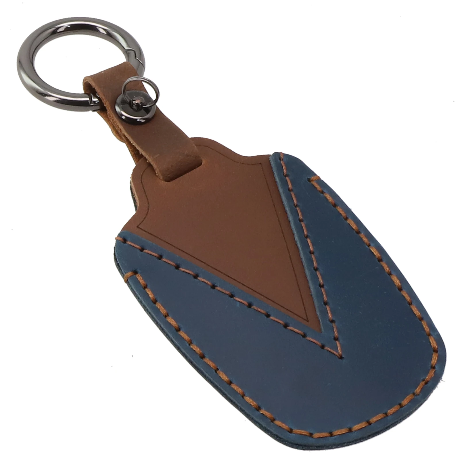 Stylish Leather Remote Key Case Cover Designed for Toyota For Corolla For Camry For RAV4 Excellent Touch Blue/Brown