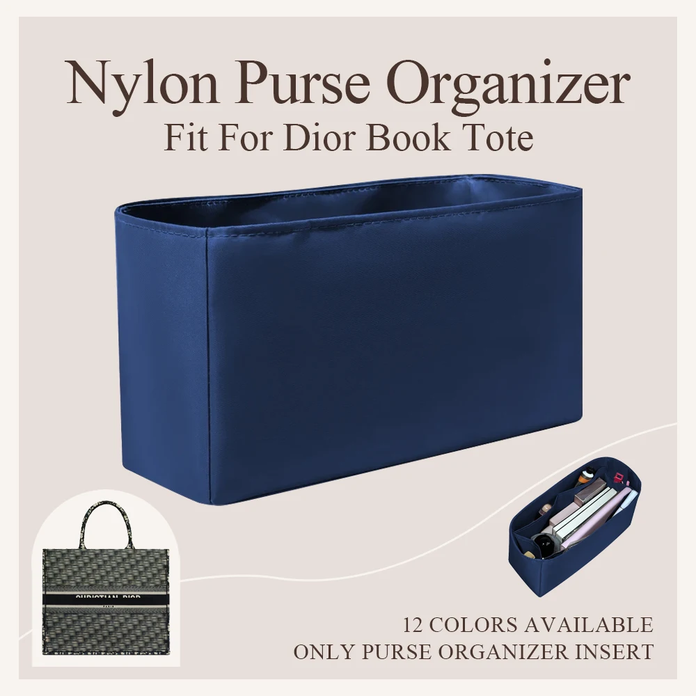 

Nylon Purse Organizer Insert Fit for Dior Book Tote Bag Durable Inside Bag In Bag Cosmetics Storage Liner Bag Organizer Insert