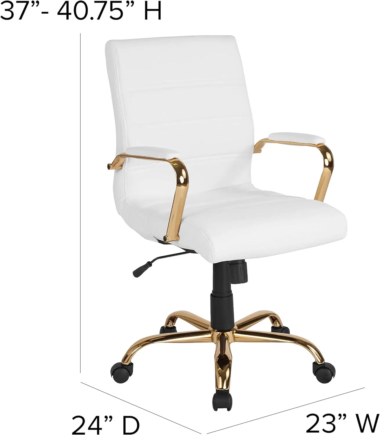 Adjustable Height Padded Office Chair