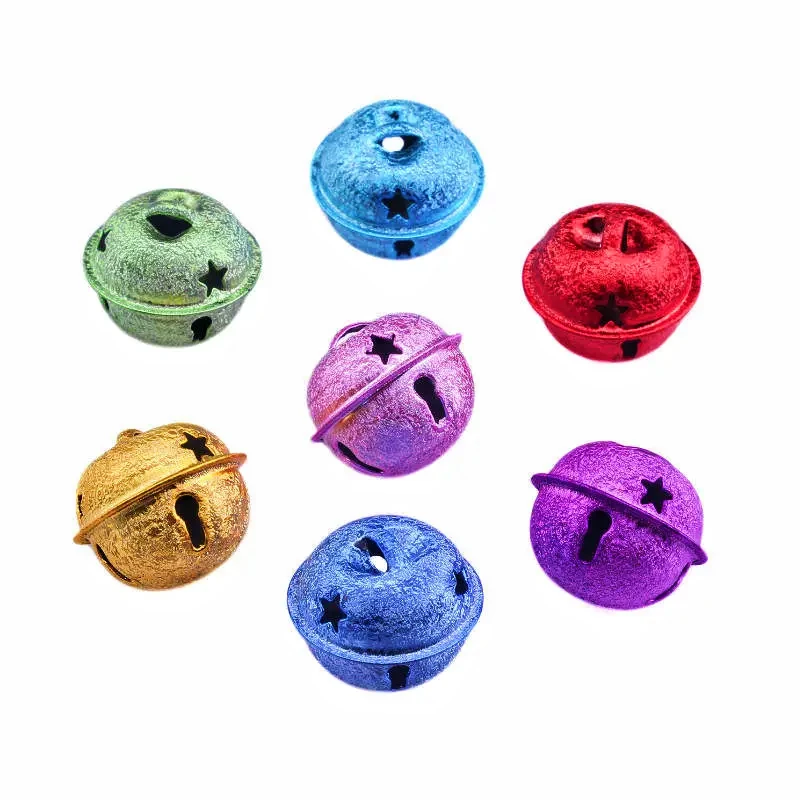 5Pcs/Pack 2.4cm Golden And Silver Bells Home Party Christmas Tree Decoration Supplies DIY Crafts Handmade Accessories Material
