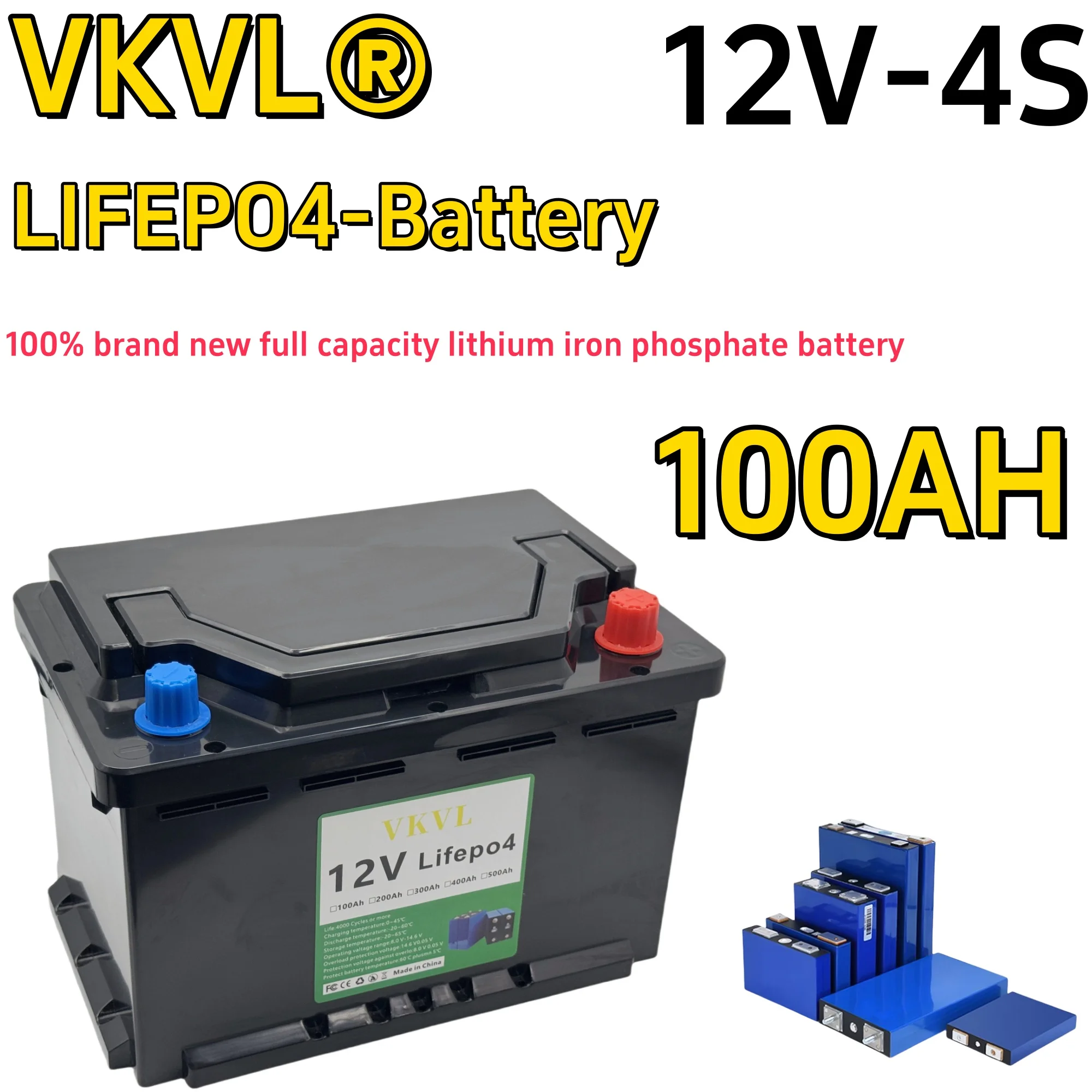 

Air fast transportation，Send within 24 hours，12V100AH，LiFePO4，100A BMS，100% full capacity，virtual label refund，6000 cycle life