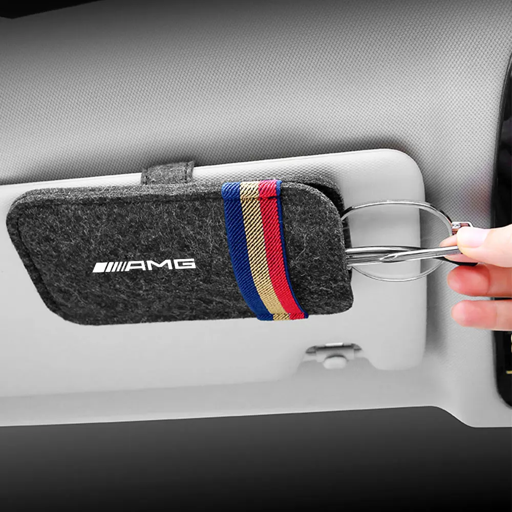 1x Car Sunglasses Organizer Bag Eyeglass Holder Glasses Storage Clip for Mercedes benz AMG W124 W221 C E GLE CLC W204 W203 W205