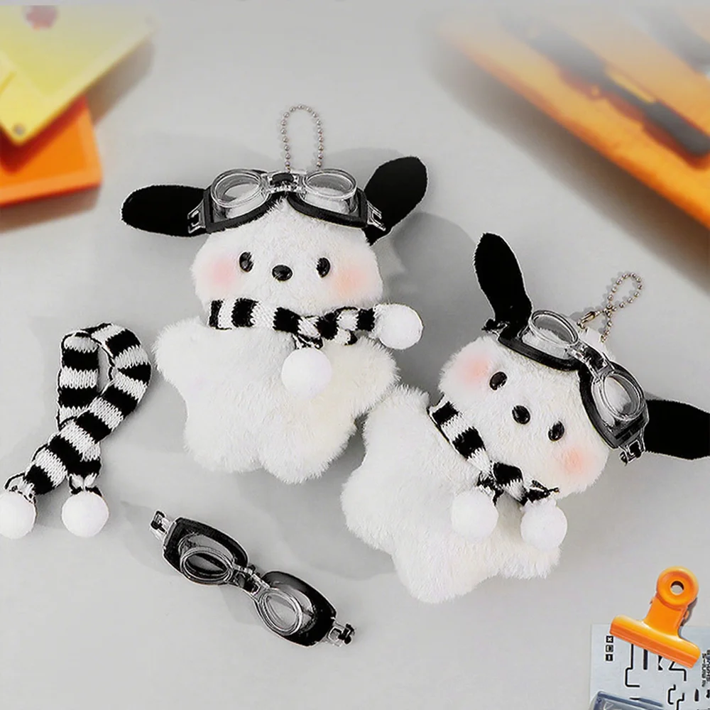 جديد Pochacco مفتاح سلسلة سانريو لطيف دمية فتاة Diy حقيبة قلادة Kawaii غرفة الديكور وسادة زوجين هدية لطيف هدية الكريسماس
