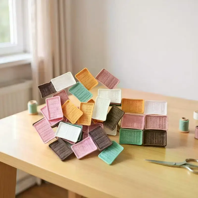 Einzigartiges 10-teiliges Puppenhaus-Miniatur-Küchenset, Simulationsbesteck, Brotteller und Dessertteller-Modell, Puppenhaus-Requisiten