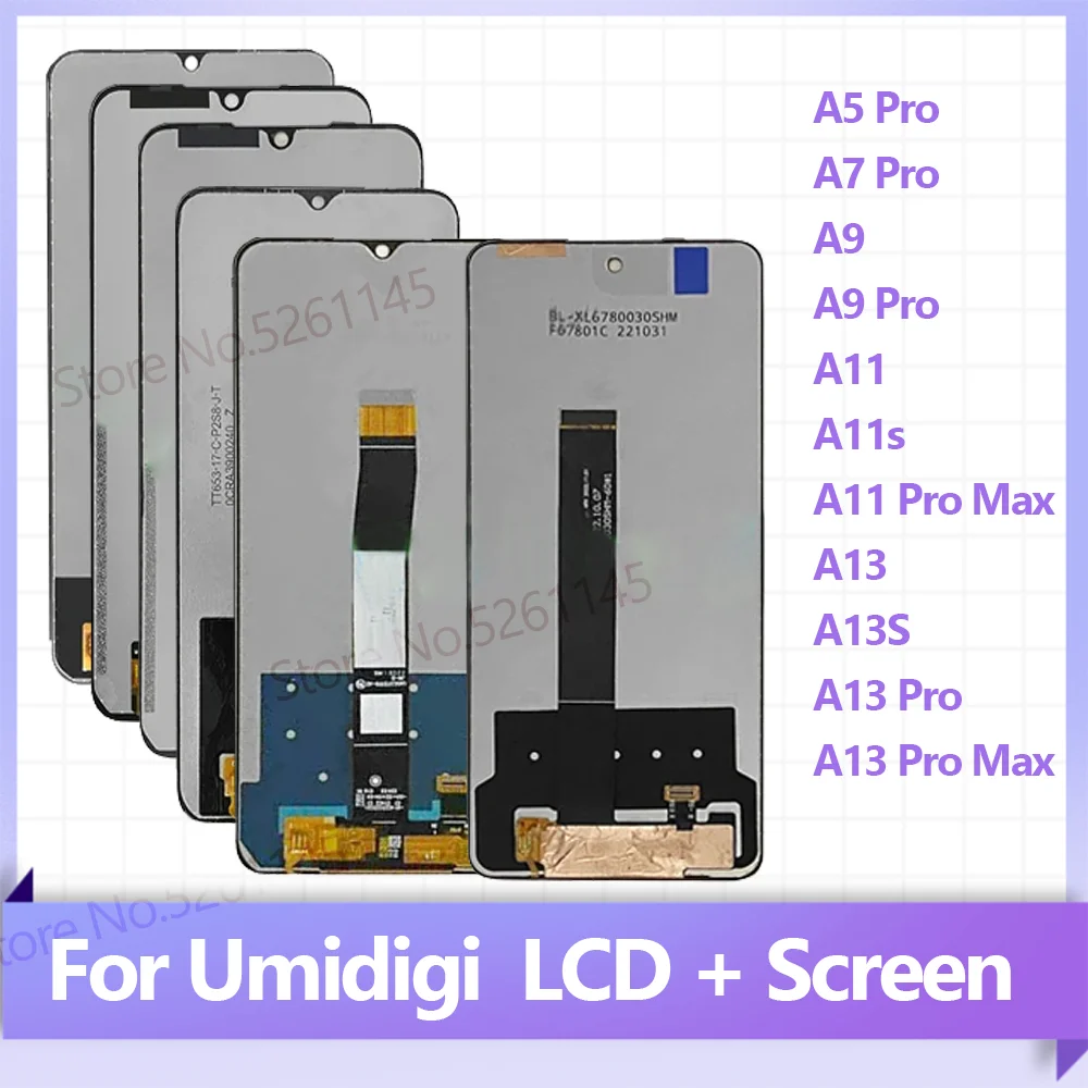 For UMIDIGI C1 Max UMIDIGI A7 A5 Pro A11S A13S  LCD Display Touch Screen UMI A11 Pro Max LCD For A9 Pro A13 Pro LCD A13 Display