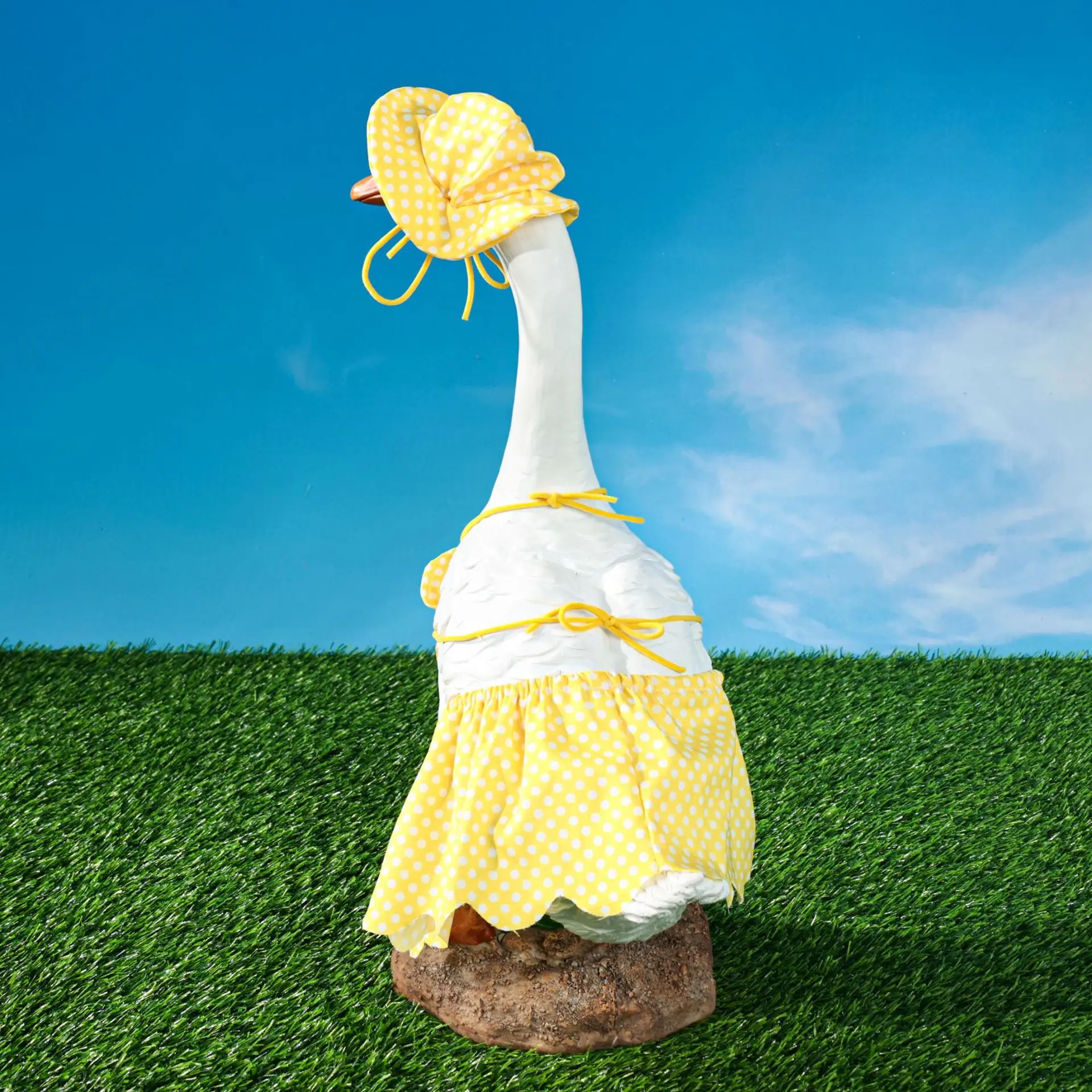 Goose Beach Costume, Hawaiian Goose Bikini Costume,Cute Goose Outfit for 20 Inch Statue Beach Porch Lawn Patio GardenStatue