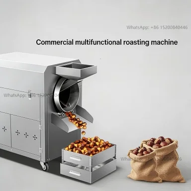 Industrial Continuous Automatic Nut Roaster Machine for Sunflower Seeds Chickpea Pistachio Hazelnut Cashew Almond Peanut