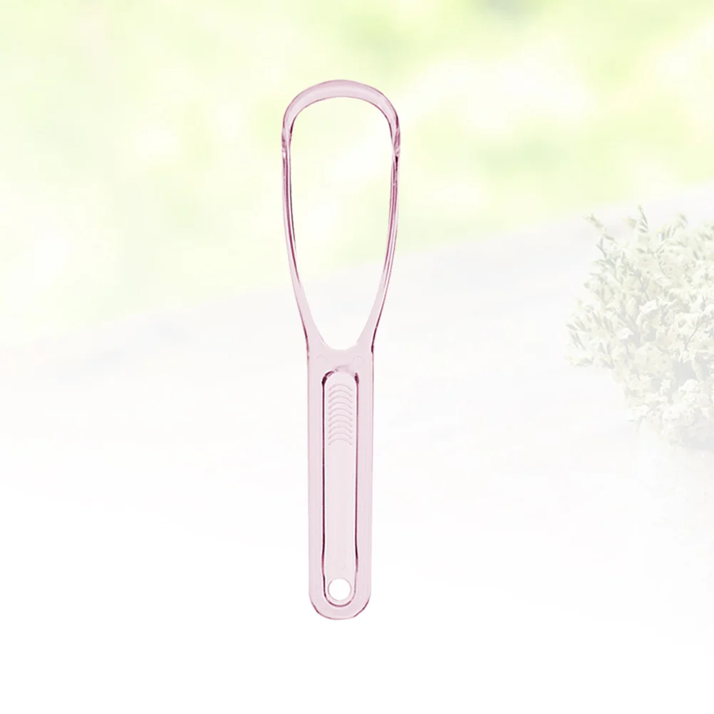 1 قطعة مكشطة اللسان الغذاء الصف النحاس منظف الفم مقبض مريح يزيل البلاك كريهة التنفس الحل للفم