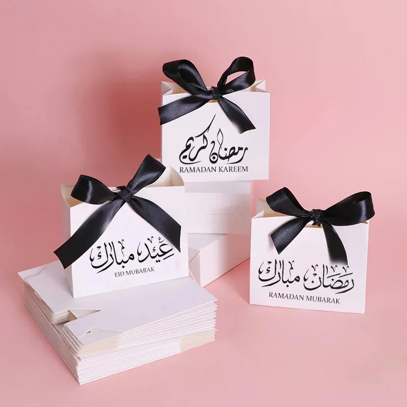 5pcs Arabic Eid mubarak Ramadan Kareem boxes Muslim Islamic Happy Eid Al Fitr Adha decoration kid children family friend gift