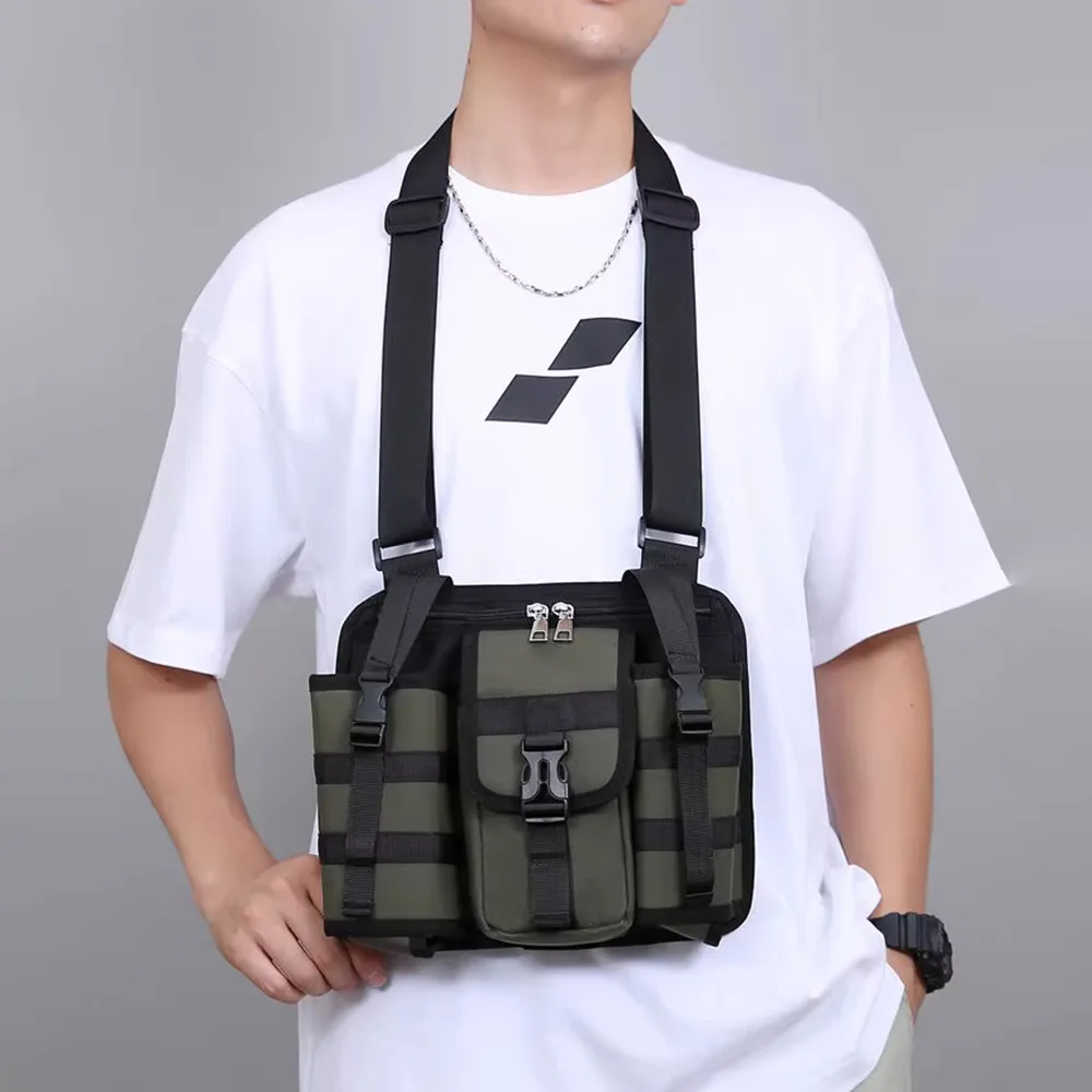 

Уличная мини-сумка через плечо на одно плечо, функциональный универсальный рюкзак с несколькими карманами и боковым плечом