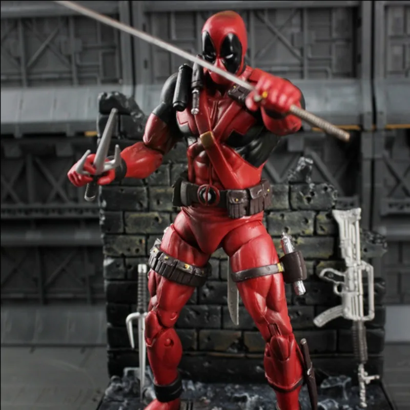 Marvel The Avengers Deadpool Articulated Action Figure Creative Personality Model Ornament Cartoon Anime Character Doll Figure