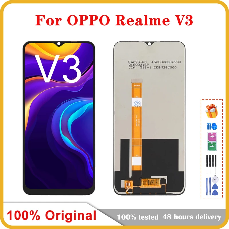 

6.5"Original For OPPO Realme V3 LCD Display Touch Screen Digitizer Assembly Replacement Repair Parts For Realme V3 5G LCD Screen