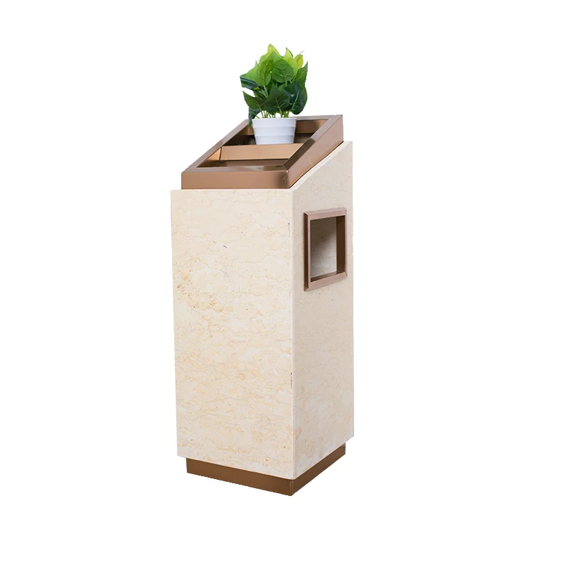 

Lobby trash can vertical ashtray stainless steel chimney