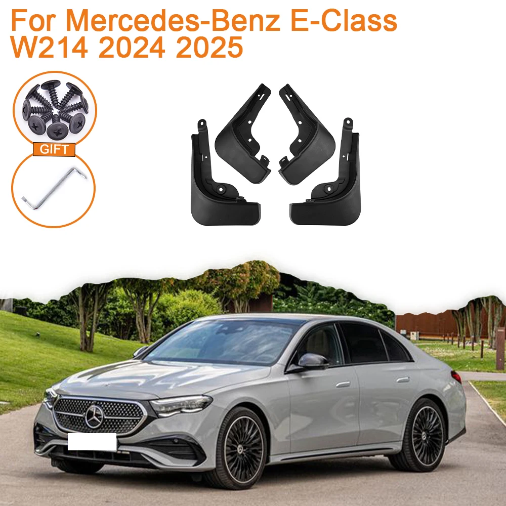 For Mercedes-Benz E-Class 2024 2025 W214 Car Accessories Mud Flaps Mudguards Fender Splash-proof Splash Guards Flap Auto Parts