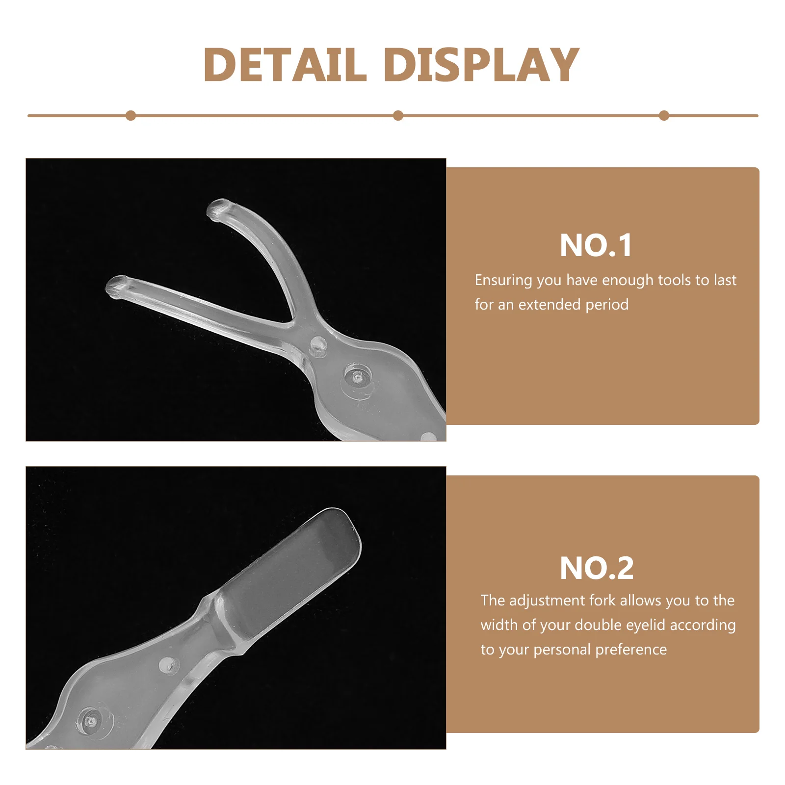 ชุดอุปกรณ์ติดเทปยกเปลือกตาแบบ Y 50 ชิ้น พร้อมที่ปรับระดับสำหรับยกเปลือกตาแบบธรรมชาติ อุปกรณ์แต่งตาที่จำเป็น