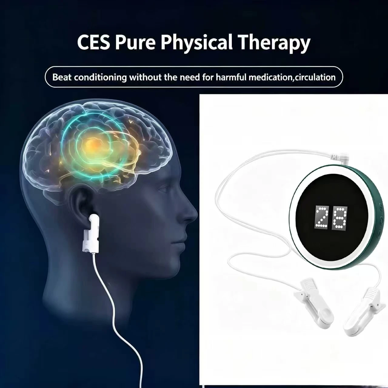 CES Microcurrent Stimulation Device Alpha Stim Sleep Helper for Anxiety Depression & Fast Insomnia Relief