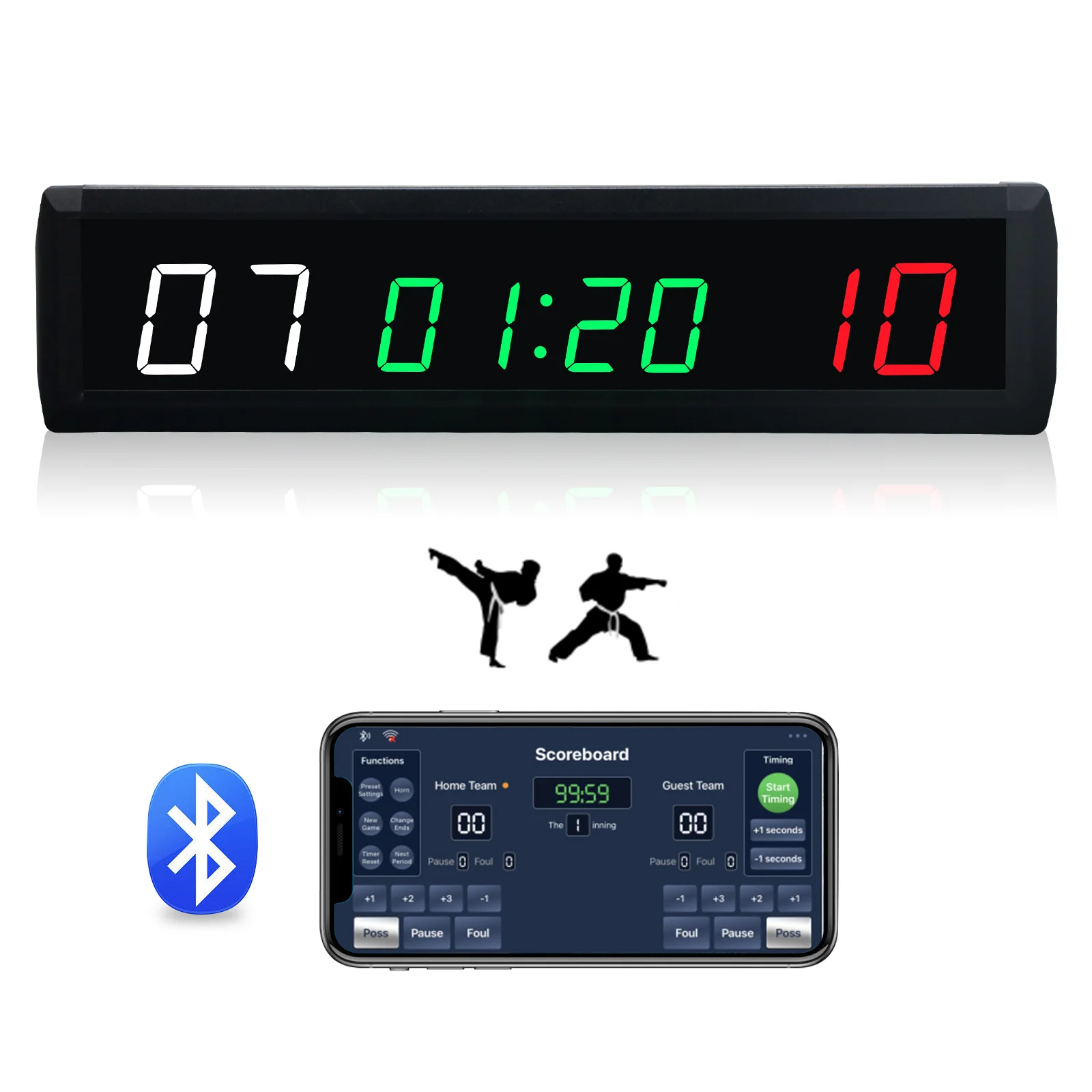 لوحة نتائج التايكوندو الإلكترونية ذات التحكم عن بعد مقاس 1.8 بوصة من Ganxin