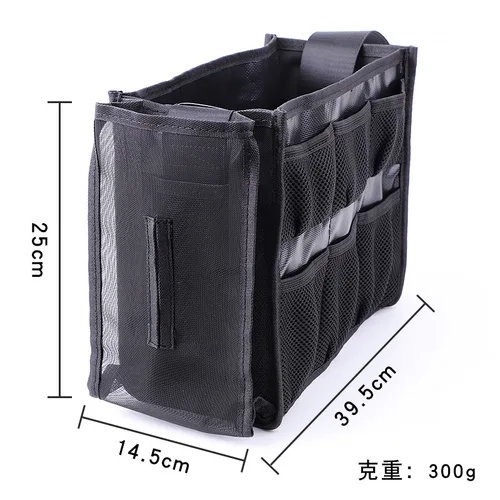 Imagen 2 del producto Bolsa de almacenamiento de brochas cosméticas negra de gran capacidad, riñoneras de artista para mujer, soporte de maquillaje para estilista, multifuncional