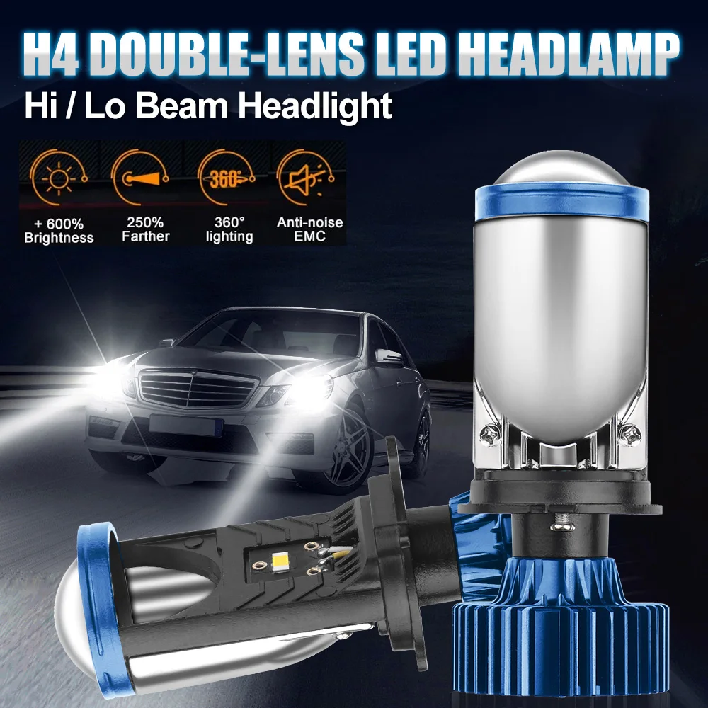 H4 LED Headlight Universal 12V Car Light Far Integrated Headlight Universal for Car Motorcycle