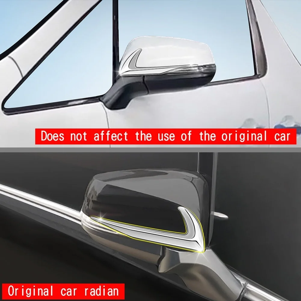 Side Mirror Cover Rearview Mirror Trim Quick Secure Attachment ABS Plastic Material Sleek Stylish Finish Installation