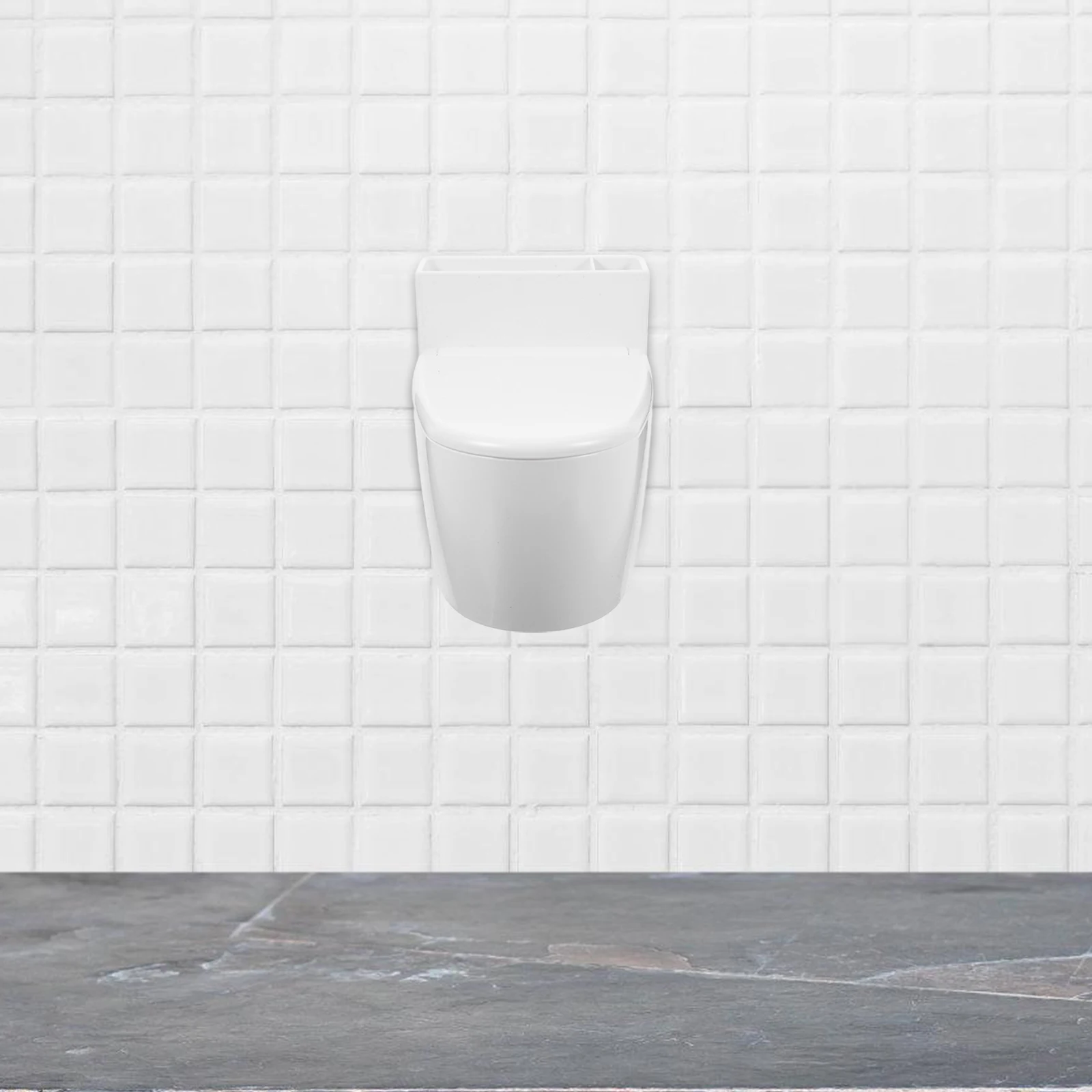 

Toilet Shaped Ashtray Lid for Smokers Home Decorative Indoor Cool Ashtrays Wall Mountable Stainless Steel ABS