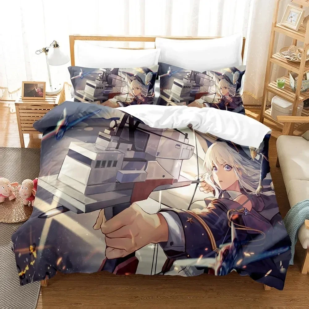 

Fashion Anime - Azur Lane Printed Bed Set Duvet Cover Pillowcase Bedding Set Bed Linen Sheet Quilt Cover Full Queen King Size