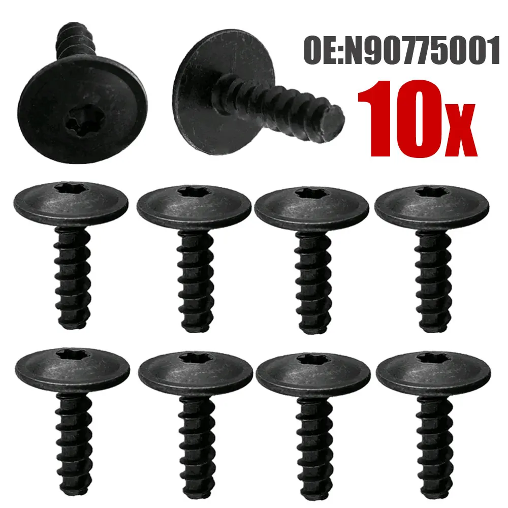 

10Pcs Car Metal Screws Fender Self Tapping Screw Clip Cover for VW Volkswagen POLO Touareg Golf Beetle Passat Cabrio AUDI A3