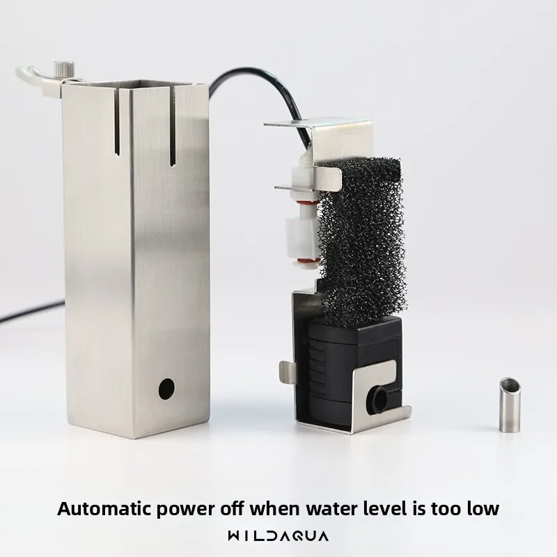 Stainless Steel Oil Removal Film Oil Absorber Aquarium Filter Fish Tank USB Built-in Hanging Filter Skimmer Aquarium Accessories view 4