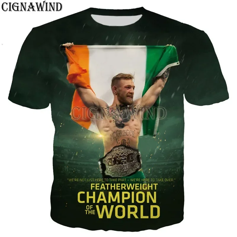 2025 Summer's New Khabib Nurmagomedov/conor Mcgregor 3D Printed T-shirts for Men and Women, Harajuku Style Street Casual Tops
