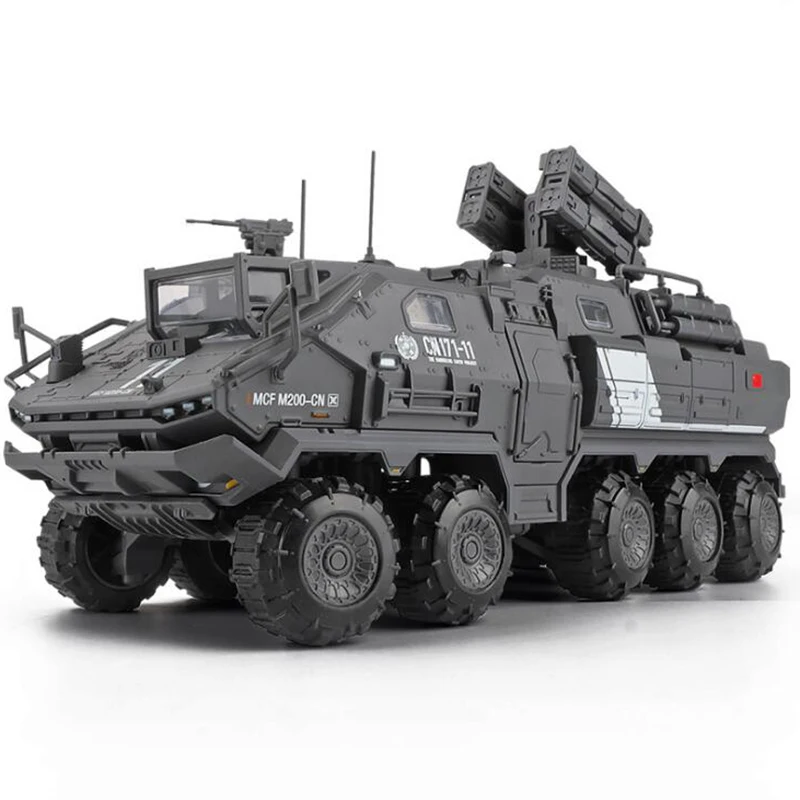 1:50 Military transport vehicle Wandering Earth alloy car model transport truck engineering crane alloy car model collection toy