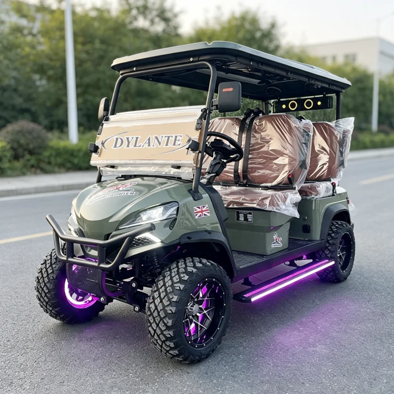 4WD Electric Golf Cart - 2 4 6 8 Seat Sightseeing Bus Hunting Club Cart - 4000W/5000W/7000W - 48V/60V/72V - New Model
