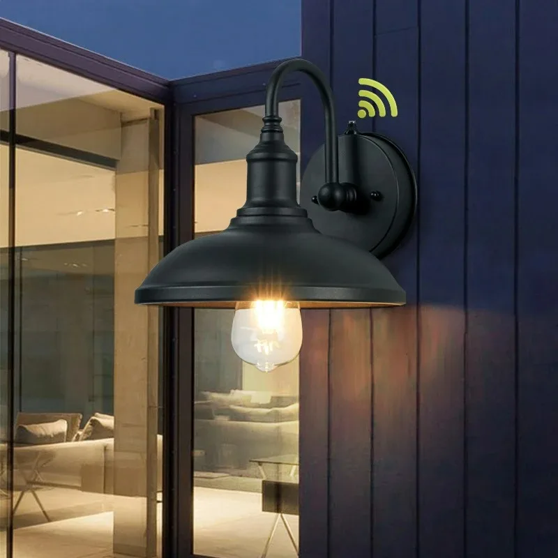 Vintage Induction Wall Lamp Corridor Aisle Balcony Waterproof Outdoor Lighting Wall Lamps Garden Light Fixture AC90-260V