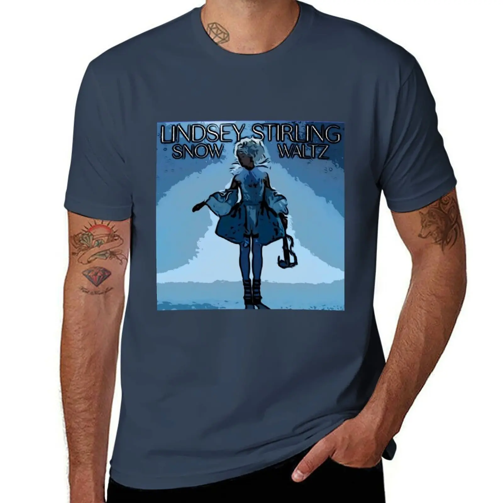 

Lindsey Stirling Snow Waltz - abstract cover art T-Shirt plus size clothes anime tshirt t shirt men
