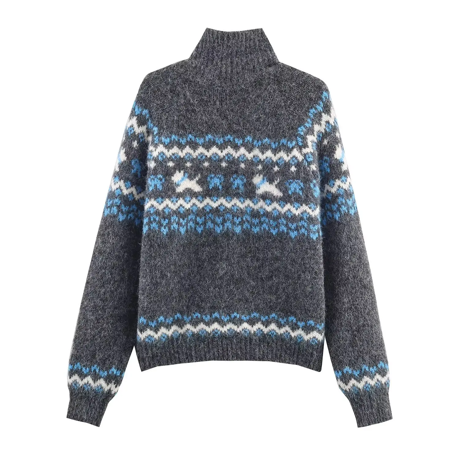 เสื้อสเวตเตอร์ถักไหมพรมสไตล์เกาหลีใหม่ล่าสุดประจำฤดูใบไม้ร่วงและฤดูหนาวปี 2025 ดีไซน์ทันสมัย ใช้งานได้หลากหลาย สวมใส่สบายและมีสไตล์