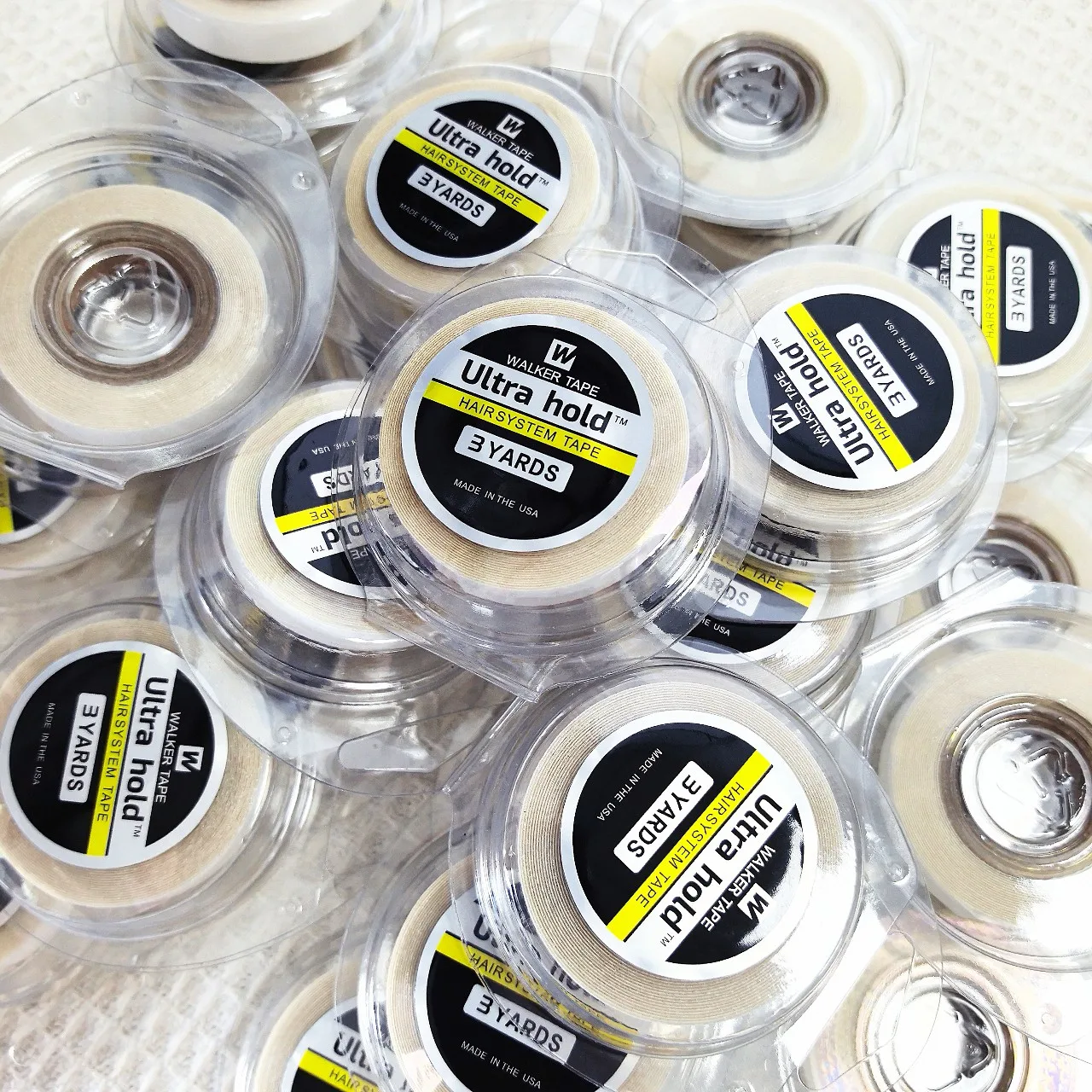 3yaeds الأبيض سوبر الشريط على الوجهين الشريط شعر مستعار لاصق تثبيت قوي 0.8/1.0/2.0 سنتيمتر صندوق الشريط 1/2 قطعة