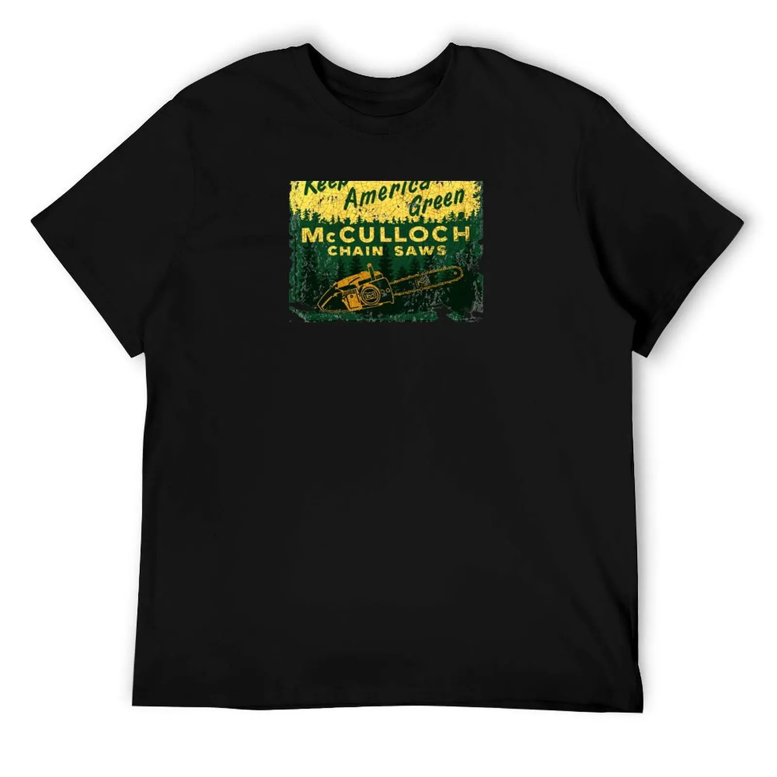 

McCulloch Chinsaws USA T-Shirt t shirt men 100% cotton luxury brand t shirt man casual T-Shirt