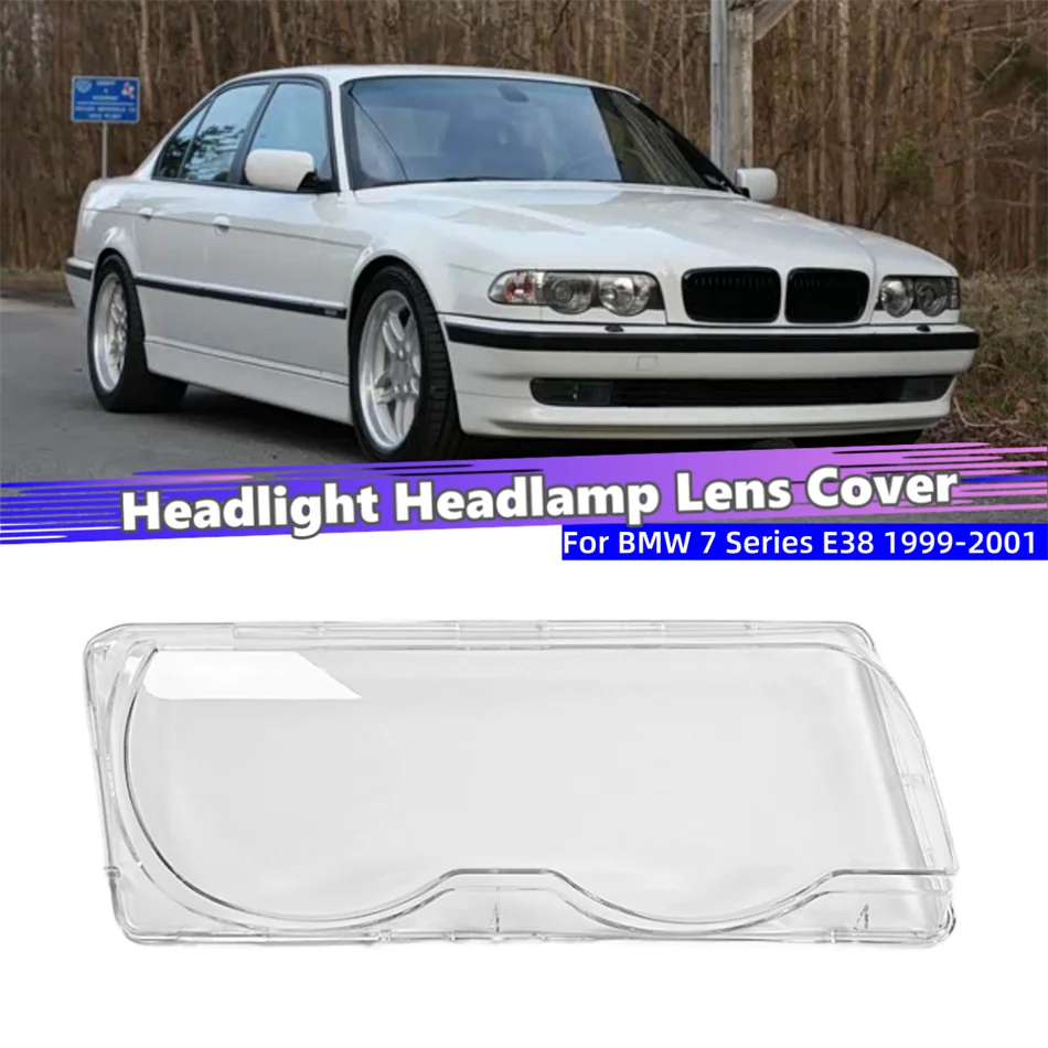 For BMW 7 Series E38 728 730 740 750 1999 2000 2001 Car Accessories Polycarbonate High Gloss Fully Transparent Lens Glass Shell