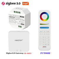 MiBoxer ZigBee 3.0+2.4G AC Triac Dimmer Push Switch RF Push Dimmer TRI-C1ZR 110-240V App /Voice /Remote Control