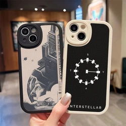 Interstellar Wormhole Phone Case For Iphone 16 15 14 Pro Max 13 12 11 Mini Xs Puls Lambskin Silicone Cover