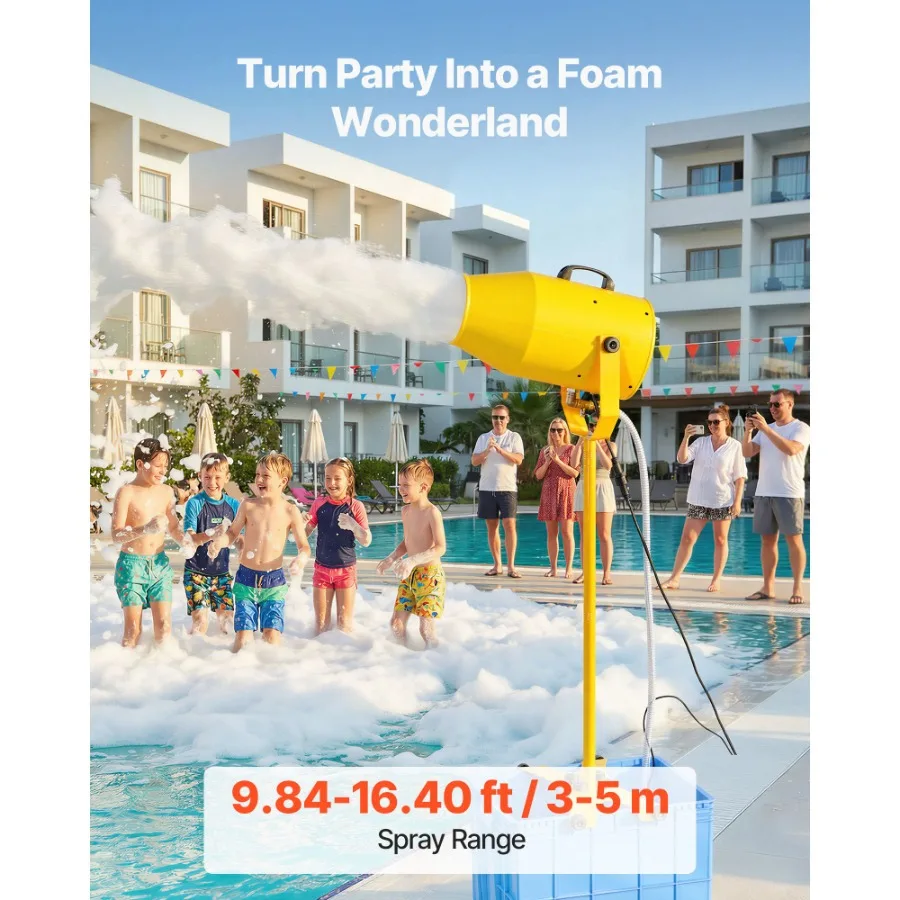 Foam Machine 9.84 to 16.40 ft Spray Distance Foam Cannon Party Machine Bubble Cannon with 74QT Water Tank Stable Vertical Desig