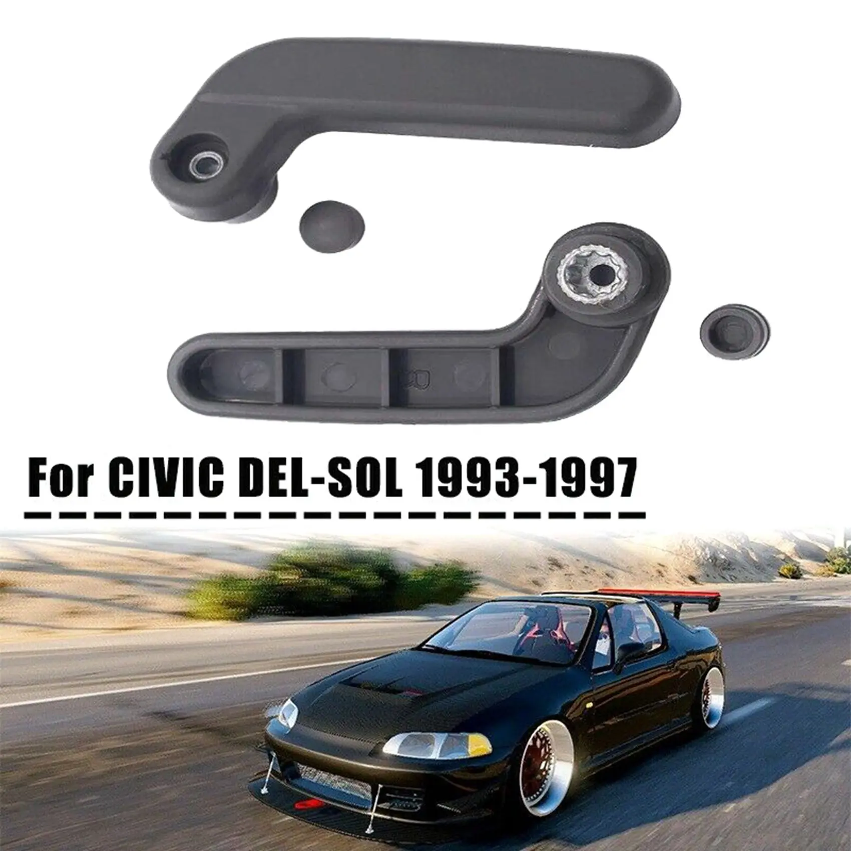 New DRIVER & PASSENGER Targa Top Lock Handle Set Fit for 1993-1997 Honda Del-Sol 85265-SR2-000ZA , 85215-SR2-000ZA