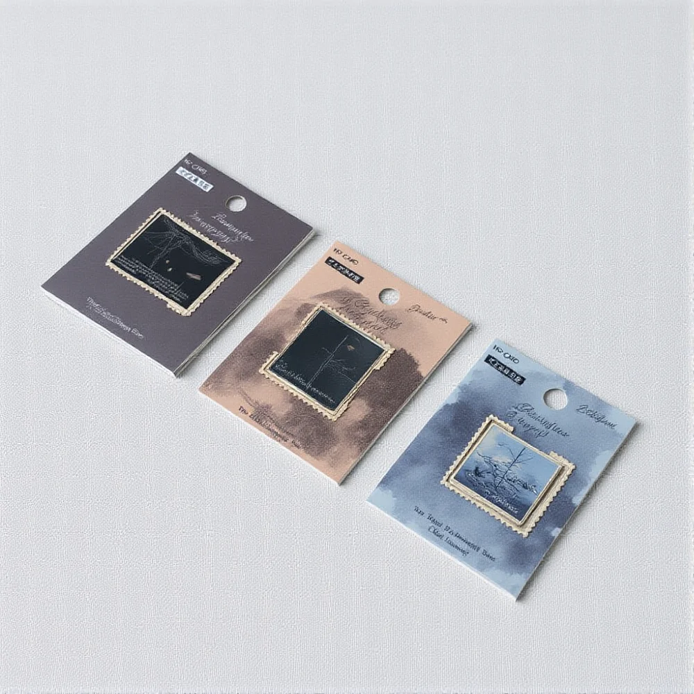 

All Things Silent Series Ins Landscape Illustrations Student Reading Mark Metal Bookmarks Creative School Supplies